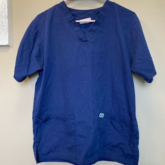 Unisex XS Blue Scrub Top - Picture 1 of 3